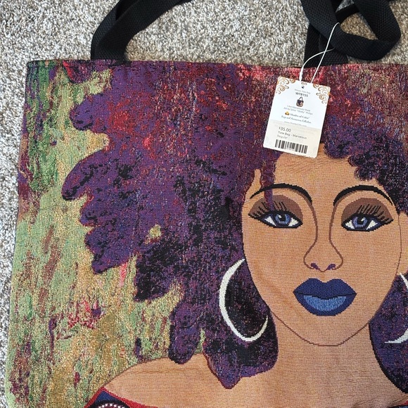 Artistic Tote Bag with Colorful Design - Picture 3 of 3